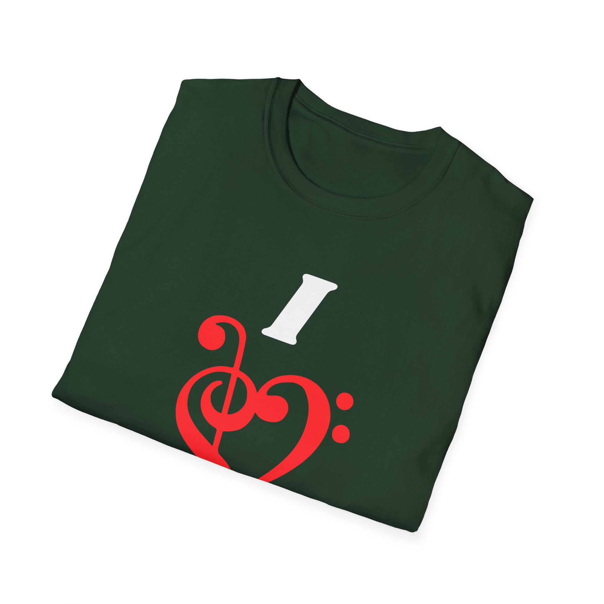 "I ❤️ Jazz" T-shirt with Treble/Bass Clef "Heart" - Image 12