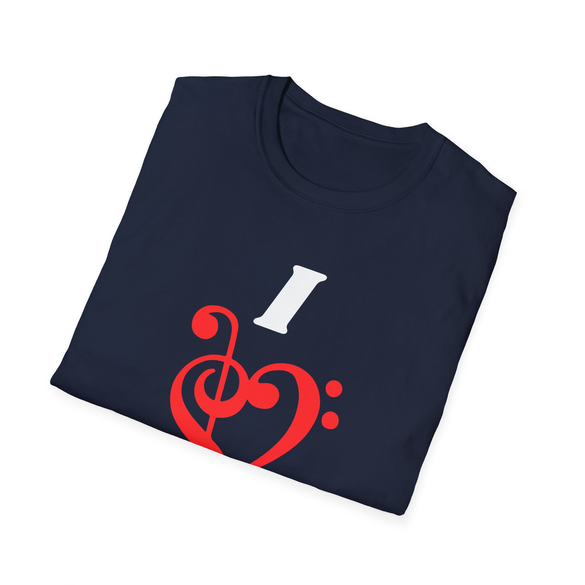 "I ❤️ Jazz" T-shirt with Treble/Bass Clef "Heart" - Image 24