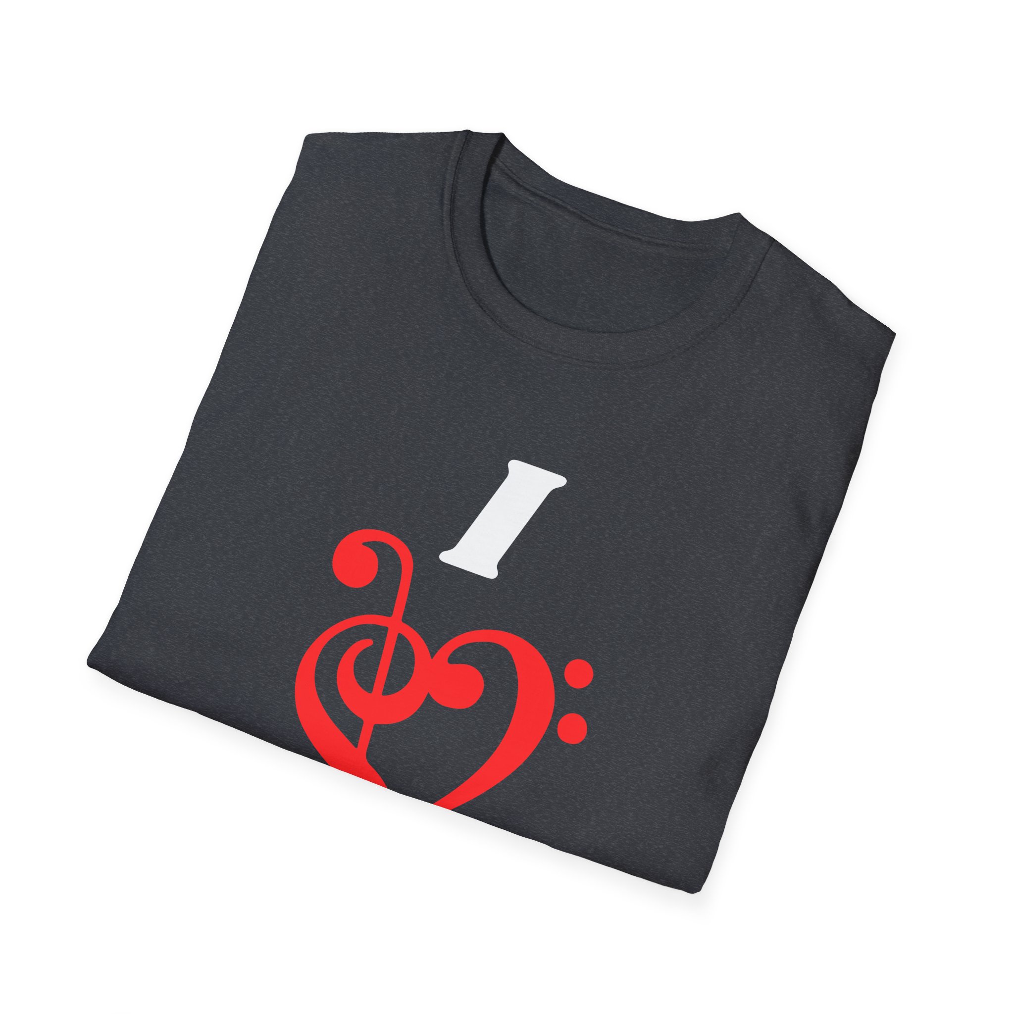 "I ❤️ Jazz" T-shirt with Treble/Bass Clef "Heart" - Image 20