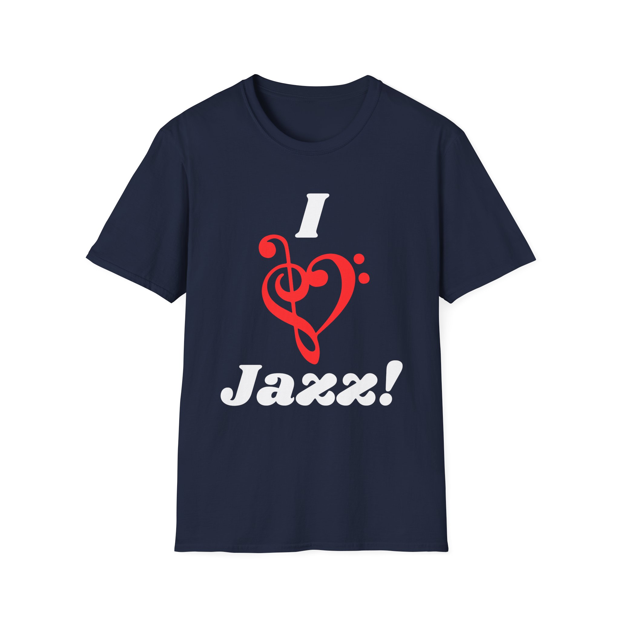 "I ❤️ Jazz" T-shirt with Treble/Bass Clef "Heart" - Image 21