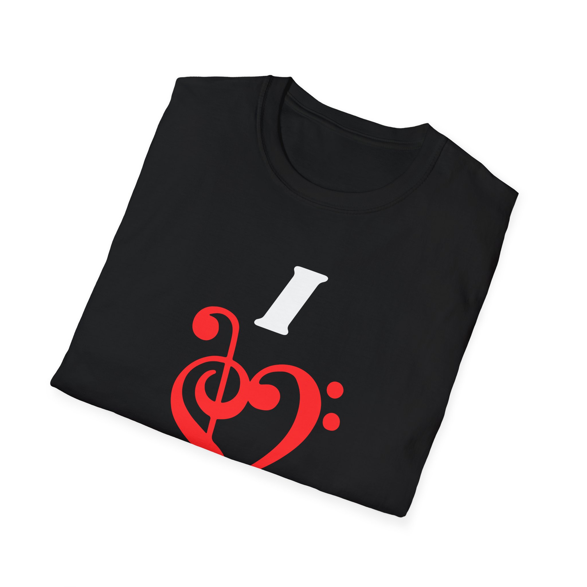 "I ❤️ Jazz" T-shirt with Treble/Bass Clef "Heart" - Image 4