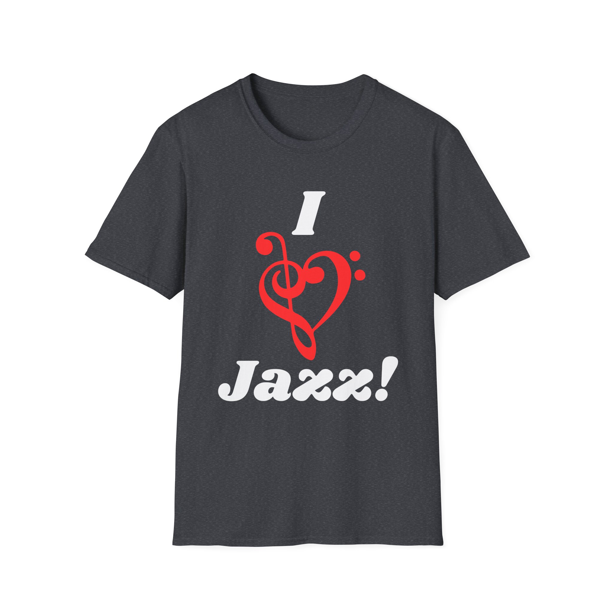 "I ❤️ Jazz" T-shirt with Treble/Bass Clef "Heart" - Image 17